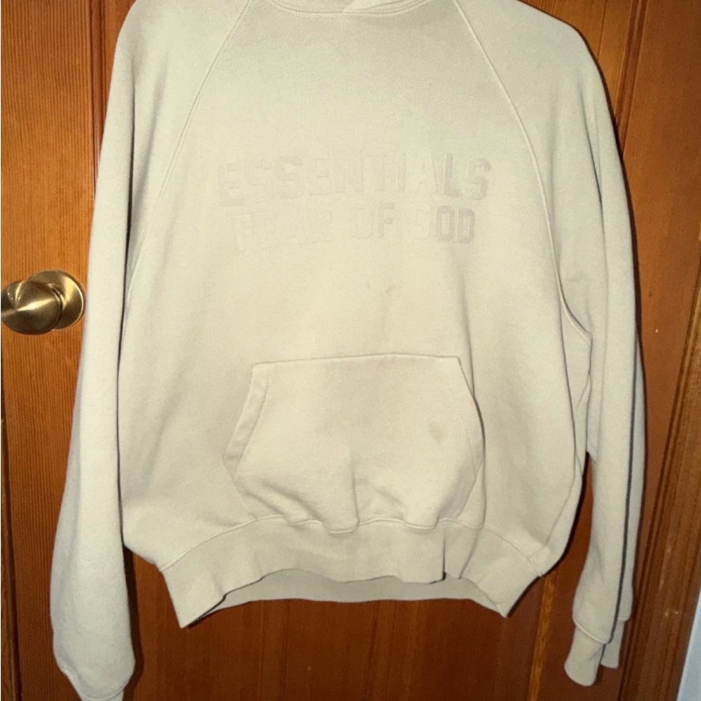 Fear of God Essentials Pullover Hoodie Men’s XS Cream Oatmeal - Authentic